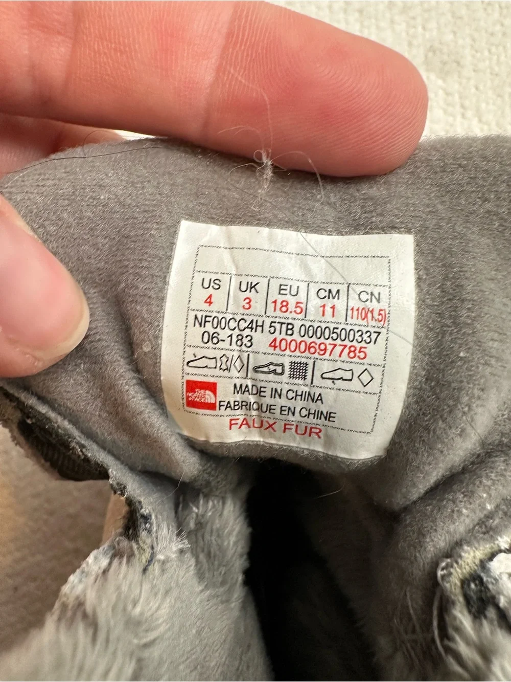The North Face worn time
